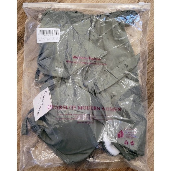 Grace Tempt Green High Waisted Bikini Set Small - Picture 9 of 10